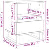 vidaXL Nachttisch Betongrau 40x35x50 cm Holzwerkstoff