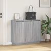 vidaXL LED-Sideboard Graues Sonoma 90 x 32 x 75 cm Holzwerkstoff
