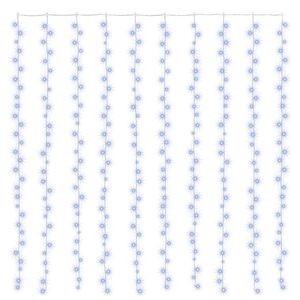 vidaXL LED-Lichtervorhang 3x3 m 300 LED Blau 8 Funktionen
