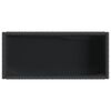 vidaXL Hochbeete mit Ablage 2 Stk. Schwarz 90x40x75 cm Poly Rattan