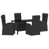 vidaXL Garten Essgruppe 5 stk. Schwarz Poly-Rattan