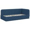 vidaXL Eckbettgestell Blau 100 x 200 cm Stoff