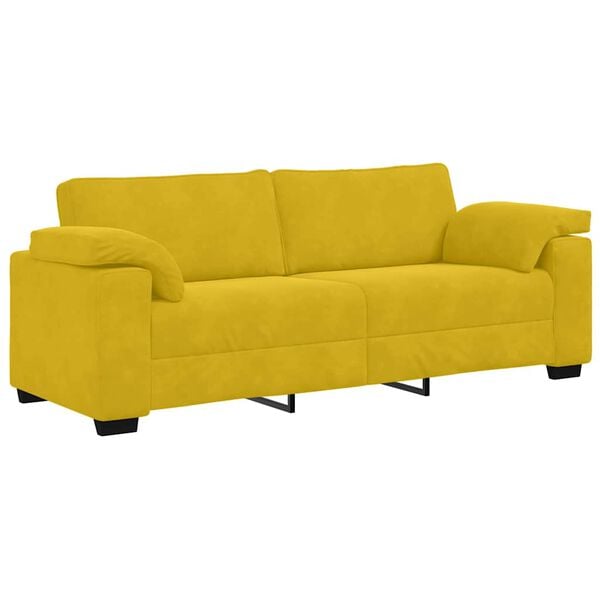 vidaXL 3-Sitzer-Sofa Gelb 220x77x82 cm Samt