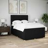 vidaXL Boxspringbett mit Matratze Schwarz 140x200 cm Stoff