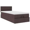 vidaXL Ottoman-Bett mit Matratze Dunkelbraun 80x200 cm Stoff