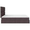vidaXL Ottoman-Bett mit Matratzen Dunkelbraun 180x200 cm Stoff