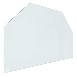 vidaXL Feuerstelle Glasplatte Transparent 80 x 50 cm Glas