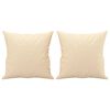 vidaXL Zierkissen 2 Stk. Creme 40x40 cm Stoff