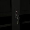 vidaXL Schrank mit Schiebetür Schwarz 90x40x90 cm Stahl