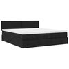 vidaXL Ottoman-Bett mit Matratzen Schwarz 180x200 cm Stoff