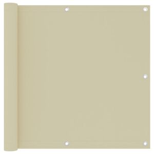 vidaXL Balkon-Sichtschutz Creme 90x500 cm Oxford-Gewebe