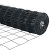 vidaXL Eurozaun Grau 1,4 x 10 m PVC-beschichtetes Eisen