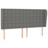 vidaXL Kopfteil mit Ohren Dunkelgrau 203x23x118/128 cm Stoff