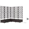 vidaXL Garten-Pflanzgef&auml;&szlig; 5 pcs Braun 120 x 120 x 126 cm Kunststoff
