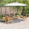 vidaXL Gartensofa-set 6 pcs Braun Massivholz Akazie