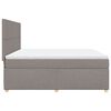 vidaXL Boxspringbett mit Matratze Taupe 180x200 cm Stoff