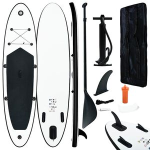 vidaXL Aufblasbares Stand Up Paddle Board Set Schwarz und Wei&szlig;
