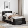 vidaXL Ottoman-Bett mit Matratze Schwarz 90x190 cm Kunstleder