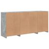 vidaXL Sideboard mit LED-Leuchten Betongrau 142,5x37x67 cm