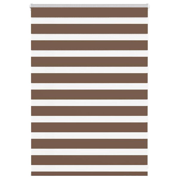 vidaXL Doppelrollo Braun 110x100 cm Stoffbreite 105,9 cm Polyester