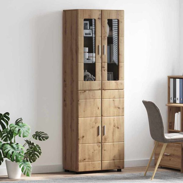 vidaXL Highboard FLORIN Artisan-Eiche 60 x 35 x 182 cm Holzwerkstoff