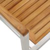 vidaXL Gartenst&uuml;hle 2 Stk. Massivholz Teak und Edelstahl
