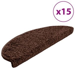 vidaXL Stufenmatten 15 Stk. 65x21x4 cm Braun Halbrund Gro&szlig;
