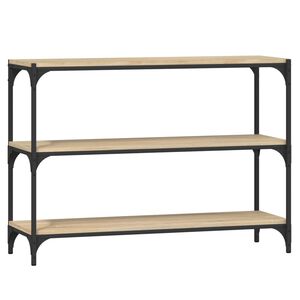 vidaXL B&uuml;cherregal Sonoma-Eiche 100x33x70,5 cm Holzwerkstoff und Stahl