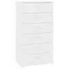 vidaXL Sideboard mit 6 Schubladen Wei&szlig; 50x34x96 cm Holzwerkstoff