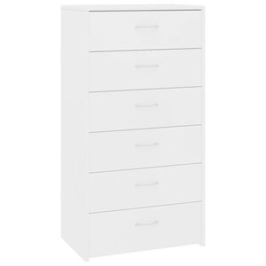 vidaXL Sideboard mit 6 Schubladen Wei&szlig; 50x34x96 cm Holzwerkstoff