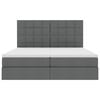 vidaXL Aufbewahrungsbett Dunkelgrau 200 x 200 cm Kunstleder