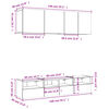 vidaXL 5-tlg. Wohnwand Wei&szlig; Holzwerkstoff