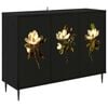vidaXL Sideboard BREMEN Schwarz Eichen-Optik 102 x 33 x 76 cm