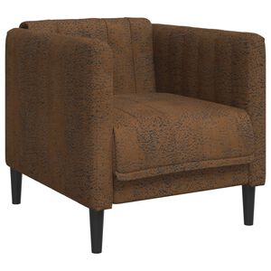 vidaXL Sessel Braun Kunstleder Wildleder-Optik