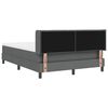 vidaXL Boxspringbett mit Matratze Dunkelgrau 190 x 140 cm Stoff