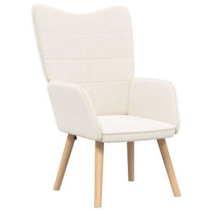 vidaXL Sessel Creme 62 x 67 x 95,5 cm Sherpa-Stoff