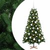 vidaXL K&uuml;nstlicher Weihnachtsbaum mit Weihnachtskugel 120 cm 150 LEDs
