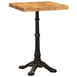 vidaXL Bistrotisch 50 x 50 x 76 cm Massivholz Mango Braun Quadratisch