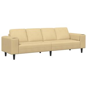 vidaXL Sofa mit Kissen Grau-Gr&uuml;n 250 x 77 x 76 cm Cordstoff