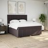 vidaXL Boxspringbett mit Matratze Dunkelbraun 180x200 cm Stoff