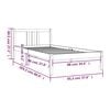 vidaXL Massivholzbett Wei&szlig; 90x200 cm
