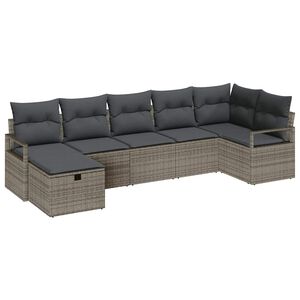 vidaXL Sofa Set mit Kissen 5 pcs Poly-Rattan