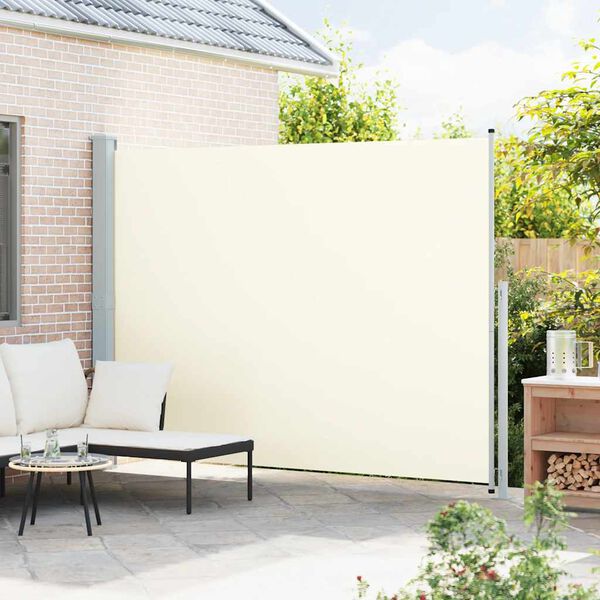 vidaXL Seitenmarkise Ausziehbar 220x300 cm Creme