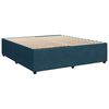 vidaXL Boxspringbett mit Matratze Dunkelblau 180x200 cm Samt