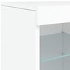 vidaXL Sideboard mit LED-Leuchten Weiß 283x37x67 cm