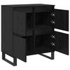 vidaXL Sideboard 2 pcs Schwarz Eichen-Optik 60 x 35 x 70 cm