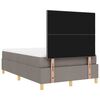 vidaXL LED Boxspringbett mit Matratze Taupe 120 x 190 cm Stoff
