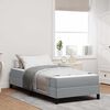 vidaXL Boxspringbett mit Matratze Hellgrau 100 x 200 cm Stoff