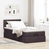vidaXL Ottoman-Bett mit Matratze Dunkelbraun 90x190 cm Stoff