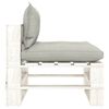 vidaXL 4-tlg. Garten-Lounge-Set Paletten mit Taupe-Kissen Holz